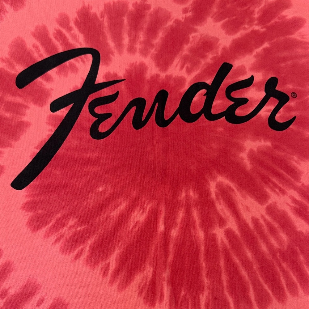 Lucky Brand Fender Red Tie-Dye Tee